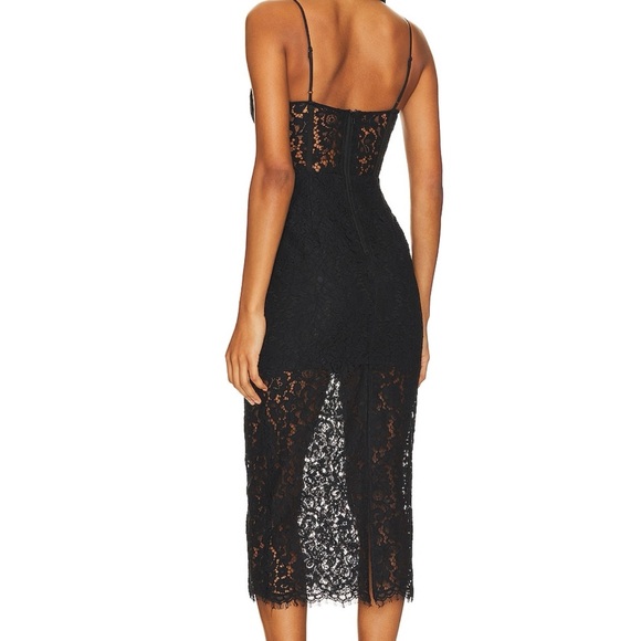 Black Lace Midi Dress - Picture 2 of 2